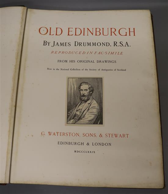 Stevenson, Thomas George - Edinburgh in the Olden Times Displayed ...., one of 350, folio, with 63 plates,